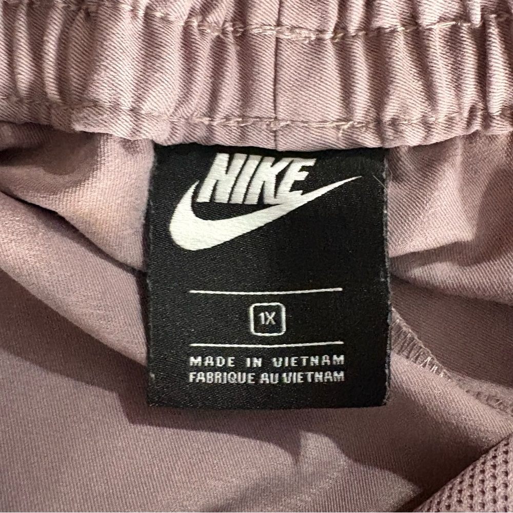 Women's Nike Plus Size 1X Elastic Waist DC6942 Dusty Pink Polyester Jogger Pants - Picture 11 of 13